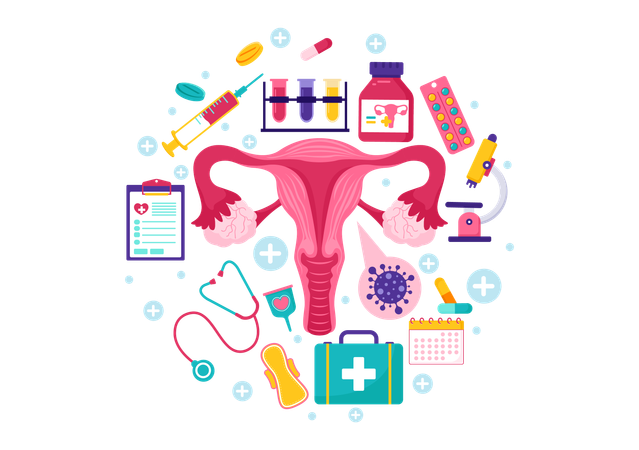 Uterus checkup  Illustration