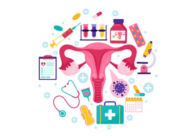Uterus checkup  일러스트레이션