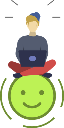 Utilisateur satisfait  Illustration