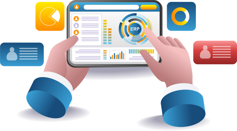 Utilisation des systèmes ERP pour les entreprises  Illustration