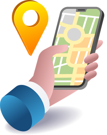 Utiliser une application de cartographie de localisation pour smartphone  Illustration