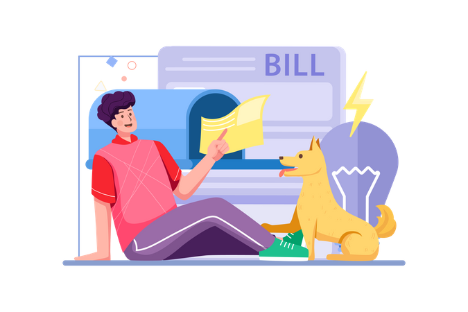 Utility Bill Payment  Illustration