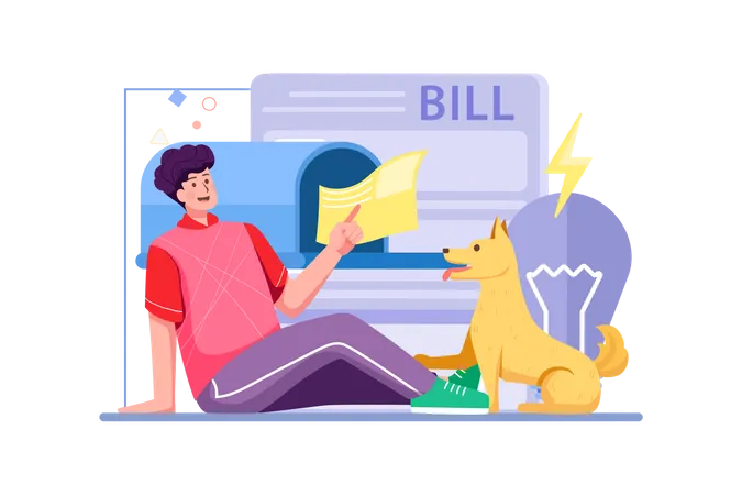 Utility Bill Payment  Illustration