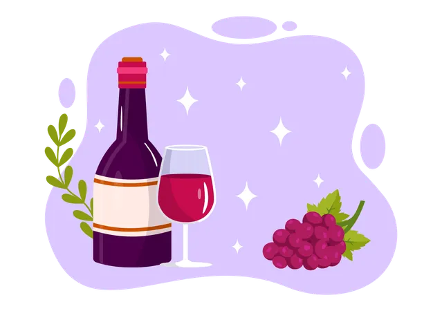 Uva para vinho  Ilustração