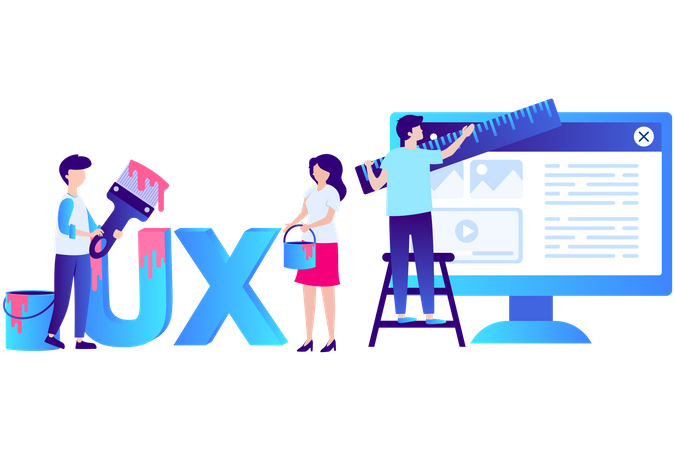 UX designing  Illustration