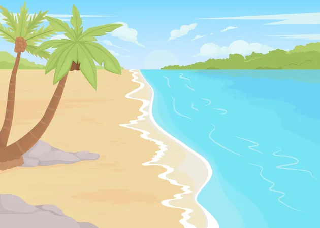 Vacaciones tropicales  Ilustración