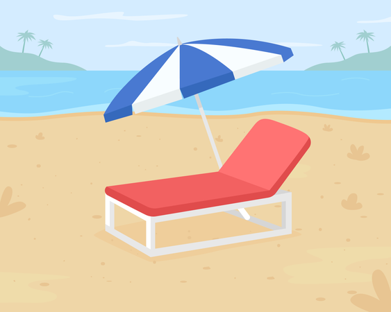 Vacances relaxantes à la plage  Illustration