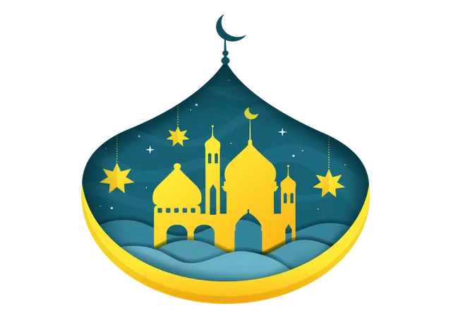 Fête du Ramadan islamique  Illustration