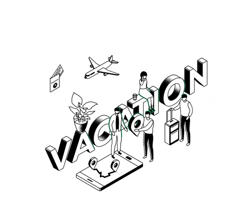 Vacation and travel Illustration