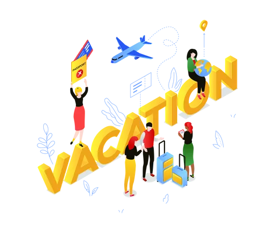 Vacation and travel  Illustration