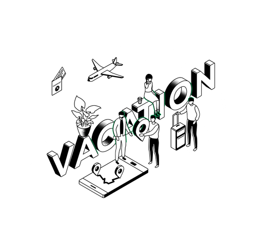 Vacation and travel  Illustration