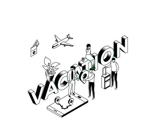 Vacation and travel  Illustration