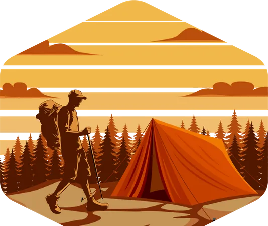 Vacation camper  Illustration