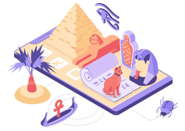 Vacation in Egypt  Illustration