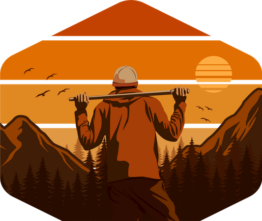 Vacation mountain  Illustration