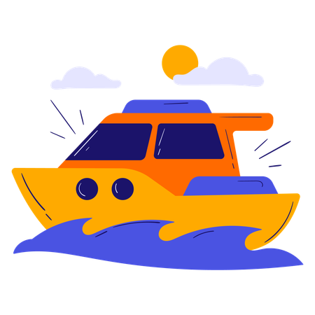 Vacation Yacht  Illustration