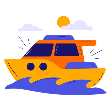 Vacation Yacht  Illustration