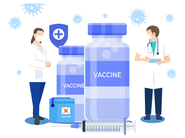 Vaccin Corona  Illustration