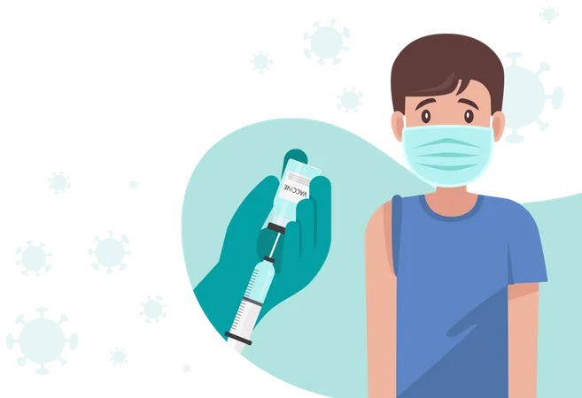 Time To Coronavirus Vaccination Vector Illustration Concept Doctors Recommend Coronavirus Prevention By Wearing Masks And Vaccinating Against COVID 19 People Go For Vaccination Against Virus Illustration