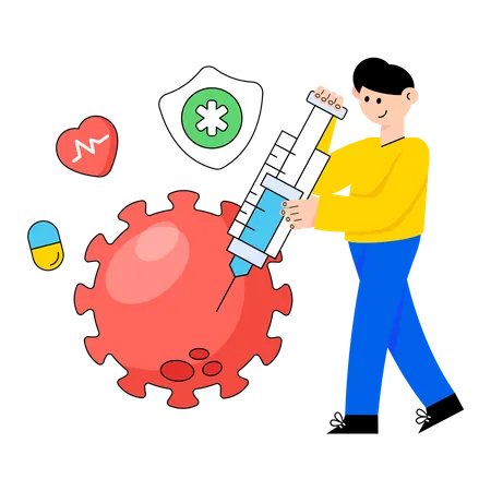 Vaccination antivirale  Illustration