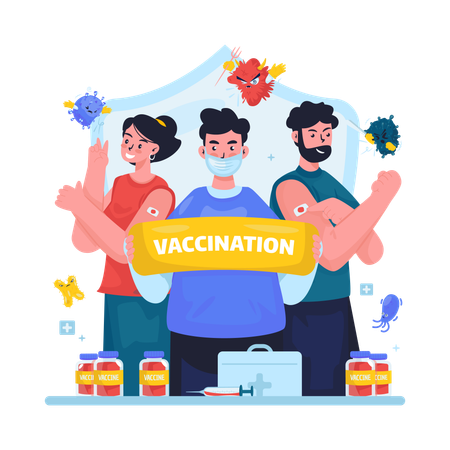 Vaccination campaign  Illustration