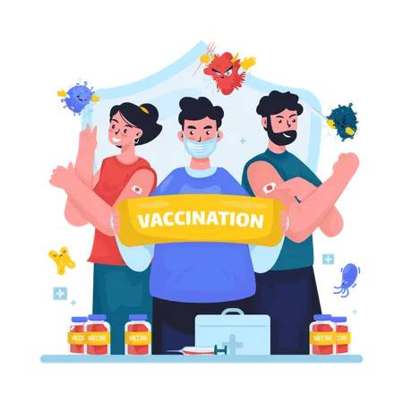 Vaccination campaign  Illustration