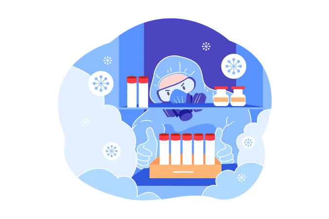 Vaccination cold storage  Illustration