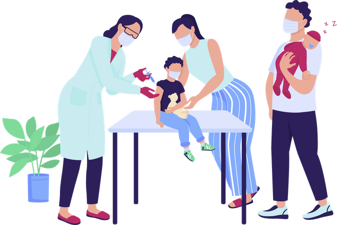 Vaccination des enfants  Illustration