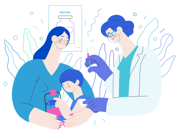 Vaccination des enfants  Illustration