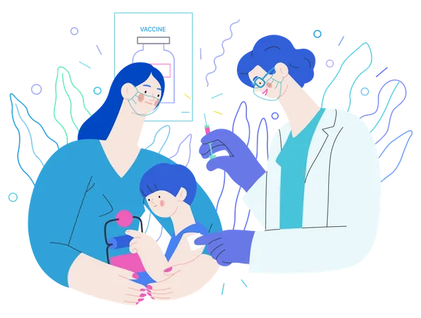 Vaccination des enfants  Illustration