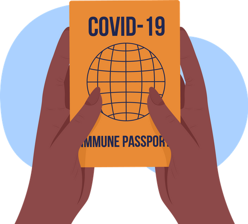 Vaccination passport Illustration