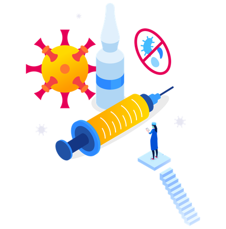 Vaccine against virus  Illustration