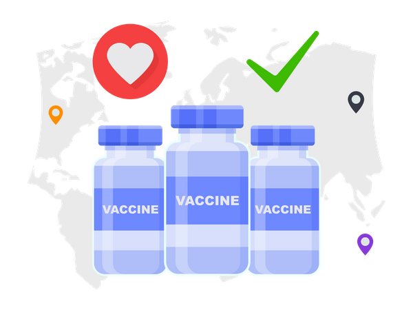 Vaccine Bottle Illustration