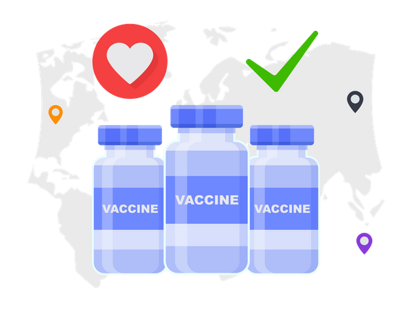 Vaccine Bottle  Illustration