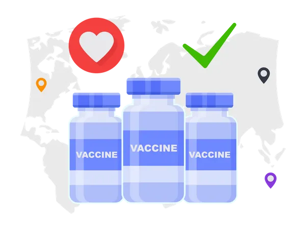 Vaccine Bottle  Illustration