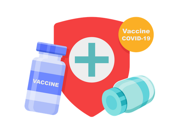 Vaccine Bottle  Illustration