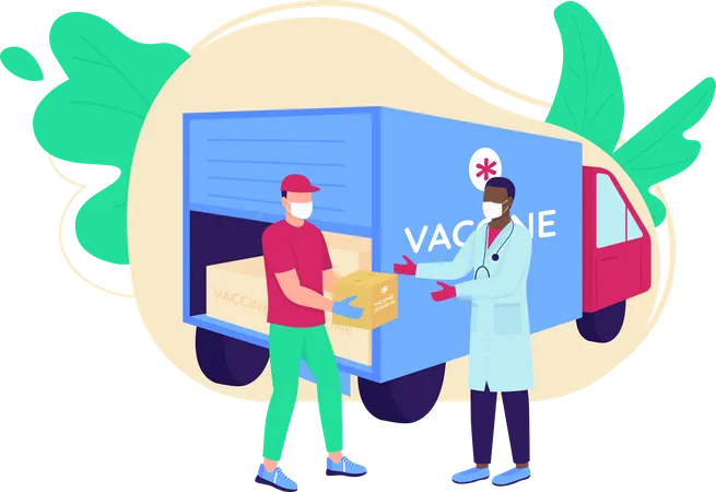 Vaccine delivery Illustration