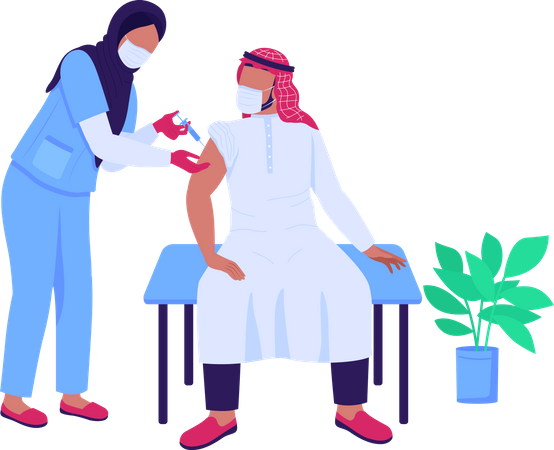 Vaccine injection  Illustration