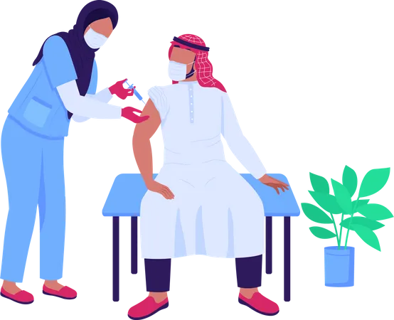 Vaccine injection  Illustration