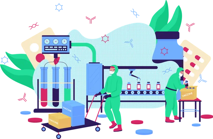 Vaccine production  Illustration