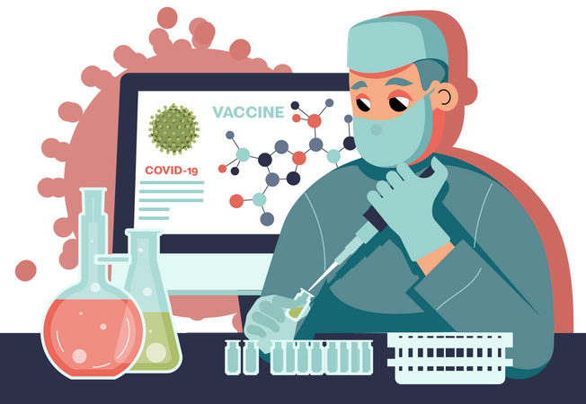 Vaccine research Illustration