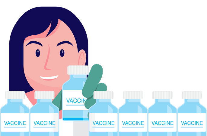 Vaccine warehouse Illustration