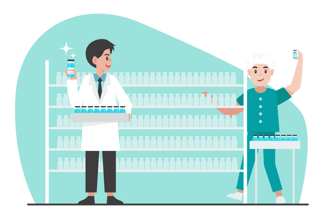 Vaccine warehouse  Illustration