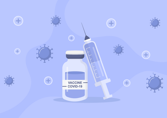 Vacina para o covid  Ilustração