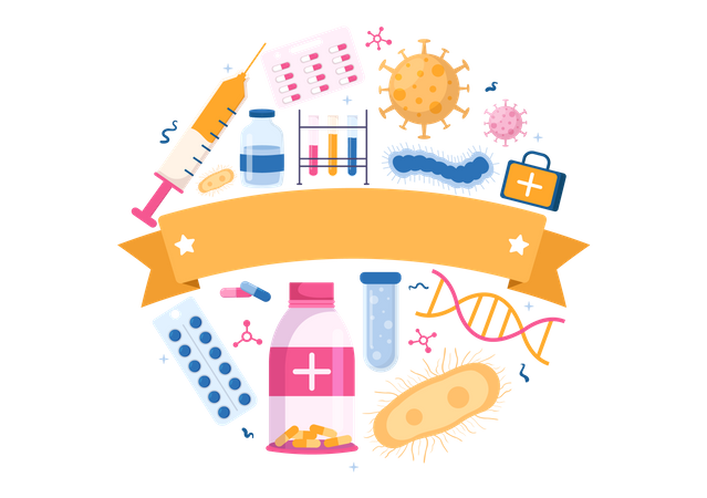 Vacina de proteção imunológica  Illustration