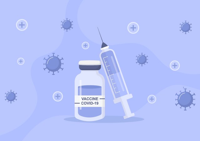 Vacina para o covid  Illustration
