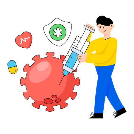 Vacinação antiviral  Illustration