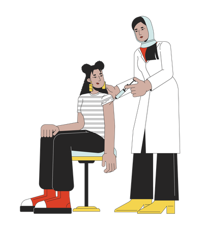 Vacinação contra gripe  Illustration
