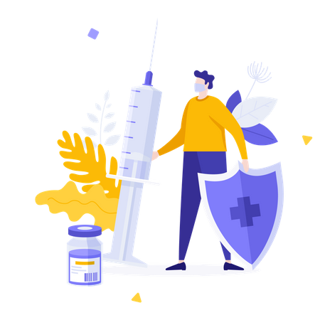 Vacinação contra o Coronavírus  Illustration