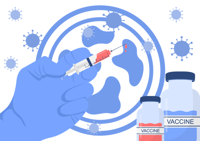 Vacinação Corona  Illustration